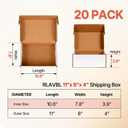 11x8x4 inches White Shipping Boxes 20 Pack，Corrugated Cardboard Gift Boxes，Mailing Boxes for Small Business Packing and Storage