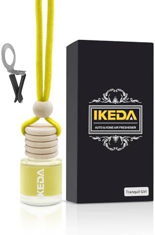 Ikeda Car Air Freshener: Hanging Car Smell Air Freshener | 10ml Round Hanging Car Decoration | Long Lasting Fragrance | For Auto Home | 1pcs (Lemon(Circular)), Pack Of 2