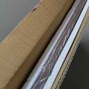 Wonderjune Vintage Framed PinBoard Linen Display Bulletin Board Large Cork Fabric Picture Photo Memo Pinboard Fancy Ornate Decorative Vision Board for Wall(Rectangle,20'' X 30'',Dark Brown), 33.3" x 23.6"