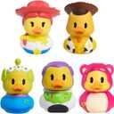 Duckalooz Disney and Pixar’s Toy Story Small Toy Duck Assortment | 5-pack, 2.75" toy collectible ducks - Woody, Buzz, Jessie, Alien, Lotso
