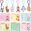 ceiba tree 30 Pack Valentines Day Gifts Cards with Animal Key Chains for Kids Classroom School Classmates Keychains Valentine's Class Exchange Goodie Bag Stuffers Party Favors