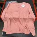 Women's Long Sleeve Shirts Casual Loose V Neck Basic Tees Tops 2026 Fall T-Shirt Outfits, XL