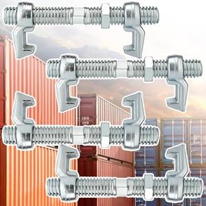 Gisafai 4Pack Shipping Container Connectors Bridge Fitting Clamp 260 mm Galvanized Screw Clamp to Connect Together, 20 or 40 Foot Containers Accessories Wheels Kit