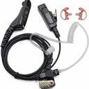 3'2 Wire Earpiece Mic Acoustic Tube Noise Reduction Compatible with Motorola XPR 6500 6550 6580 7000 7550 7550E 7580E XIR P8200 P8268 P8260 APX 8000 APX 7000 APX 2000 APX 1000 APX 6000 Two Way Radio