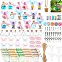 Jinei 174 Pieces Fairy Magic Potions Kit with 24 Magic Witch Potion Bottles Wing DIY Mystery Fairy Potion Making Kit for Halloween Christmas Party Decorations