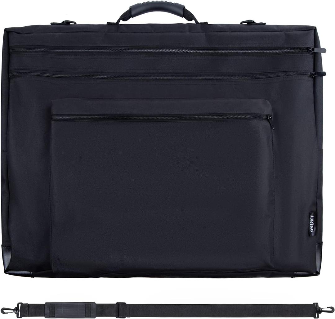 JJRING 20x26 Art Portfolio Tote Bag - Large Carrying Storage Case with Handle & Adjustable Shoulder Strap, Portfolio Folder for Artwork, Posters, Canvas, Drawing Boards (20''x26'')