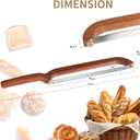 Uprichya Bread Knife for Homemade Bread Sourdough, Wooden Bread Bow Knife for Sourdough, Bread Slicer for Homemade Bread, Bread Saw, Sourdough Bread Cutter, Left-Handed