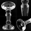 Crystal Candle Stick Holders 2-Pack, Clear Crystal Taper/Pillar Candles Holder Table Centerpieces for Party and Wedding Decoration(10.6inches Tall)