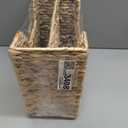 CHI AN HOME Wicker Magazine Basket, Handwoven Water Hyacinth Storage Bin & Organizer for Files, Books, Newspapers, Documents, Decorative Storage Bin with Handle for Office, Living Room, Dorm, Bathroom