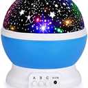 RICTLY Night Light for Kids, Kids Night Light Nebula 360 Degree Rotation - 4 LED Bulbs 12 Light Color Star Projector Changing with USB Cable, Romantic Gifts for Men Women Children