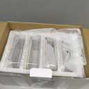 Glass Food Storage Containers with Silicone Glass Lids, Stainless Steel Salad Dressing Containers, Microwave-safe LeakProof Food Containers Set, 4-pack 35 oz（White）