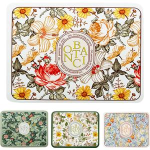 Dish Drying Mat-Upgraded Fantasy Style Draining Mat,Drying Matt Kitchen Counter,Super Absorbent Pad Non-Slip Drain Pad Quick Dry Mats (C:Floral Yellow, L:16*24 in)