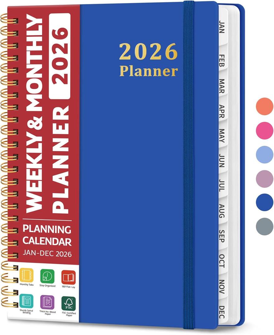 Academic Planner 2025-2026 For Women & Men, Monthly and Weekly Calendar Planner, Jul 2025 - Jun 2026, A4 (8.5" x 11"), Teacher Student Planning Book with Tabs, Ideal for Office School Supplies 