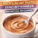 Instant Mushroom Powder 10:1 Cordyceps Mushroom Supplement with Reishi, Chaga & Shiitake Caffeine-Free Nighttime Drink with B6, B12, D + Probiotics Mushroom Cacao Organic Blend (No Sweetener)