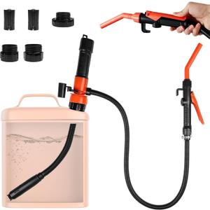 Portable Battery Powered Pump, Fuel Transfer Pump Battery Powered with 3 Adapters, Electric Siphon Pump for Gas, Fuel, Diesel, Water Transfer, Multi-Use Siphon Fuel Transfer Pump (1 Pack)