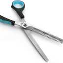 7 inch Thinning Scissors with 26-Teeth Stainless Steel Blades and Wave Style Handle for for Home Hair Cutting Shears