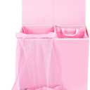 Simple Houseware Double Laundry Hamper with Lid and Removable Bags, Pink