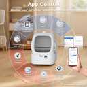Mintakawa Automatic Cat Litter Box Self Cleaning - APP Control and Weight Monitoring - Ultra-Quiet, Suitable for Medium Cats and Kittens, Safe Anti-Pinch Litter Box (Assembly Required) - White