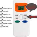 Replacement Remote Control for HHT Simplifire Electric Fireplace Heater Remote-SF-ELEC SF-BI30-E SF-BI36-E SF-PP23-E SF-PP26-E