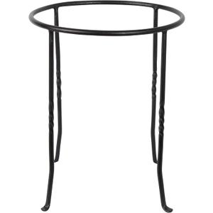 Achla Designs FB-14 Ring Wrought Iron Metal Plant birdbath Bowl Stand Flowerpot Holder, Black