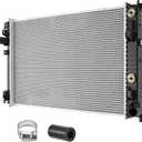 BDFHYK 13126 Aluminum Radiator for Ford Fusion 2010-2012, for Mercury Milan 2010-2011, CU13126 DPI13126, 22mm Core, Direct Fit Replacement, OE BE5Z8005F FO3010289 RK1735