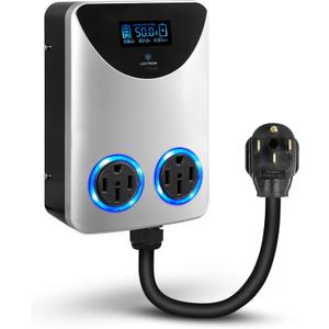 Lectron NEMA Socket Splitter for Level 2 EV Charger Installation - Power Your EV Charger and High-Powered Appliance from The Same Outlet (50 Amp NEMA 14-50 to NEMA 14-50 / NEMA 14-50 Splitter)