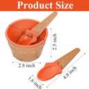 RICHSC-PAN 20 Pack Ice Cream Bowls, Cartoon Candy Color Ice Sundae Cups with Spoon. Multi-Color Reusable, Perfect for Summer Ice Cream Events and Gift Bags for Kids.