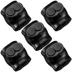 Insulated Wire Connectors Multi Splice Connector Dual Entry Electrical Power Connector Black Cable Connectors 2 Port Connectors(5 Pcs,4-14 Wire Range, Slotted)
