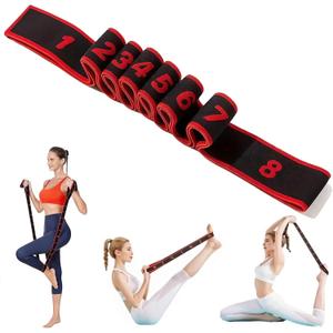 Fitness Resistance Band for Stretching and Yoga 8-Section Elastic Training Band with Numbered Markings for Pilates & Full-Body Workouts,  0.05 Ounces