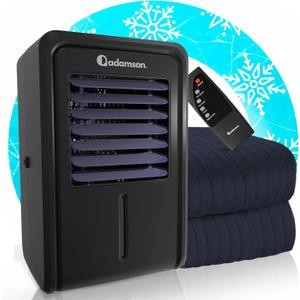 Adamson B10 Navy Blue Bed Cooling System - Twin 75 L x 39 W - New - 100% Cotton Mattress Cooling Bed Pad for Night Sweats - Water Bed Cooler Ideal for Hot Sleepers - 5-Year Assurance