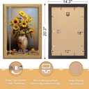 2 x 12x18 Picture Frame, HD Real Glass 12x18 Vintage Photo Frame, 12 by 18 Poster Frame with Gold Border Horizontal & Vertical Display for Tabletop or Wall Decor (1 Pack)