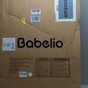 Babelio Baby Gate for Stairs, Kitchen & Doorways, No Bottom Bar| Easy Install| One-Handed Operation| Auto-Close| Hardware Mount Safety Dog Gate (White, 34" H, 29.7-46.5" W)