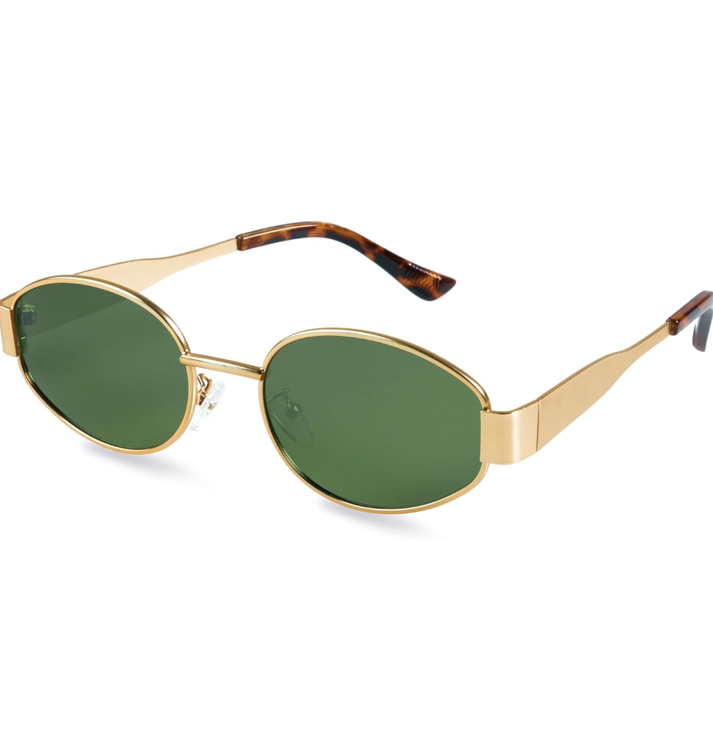 livho 2025 Trendy Oval Sunglasses - Stylish Polarized Shades for Everyday - Retro Metal Frames