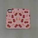 DEENAKIN for iPhone 16e Wallet Case with Card Holder + Cash Clip, RFID-Blocking, Military-Grade Drop Protection & UV-Printed Artwork, Magnetic Closure with Leather Kickstand - Sweet Cherry