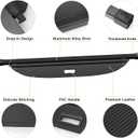 Octomo Retractable Cargo Cover for Hyundai Tucson 2021-2025 (Gas & Hybrid) - Security Shade Shield Trunk Luggage Cover, Black - Compatible with Hyundai Accessories