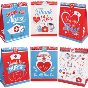4 x Fancy Land Nurses Week Gift Bags Thank You Nurses 18 Goody Bags Nurse Appreciation Healthcare Party Supplies Cute