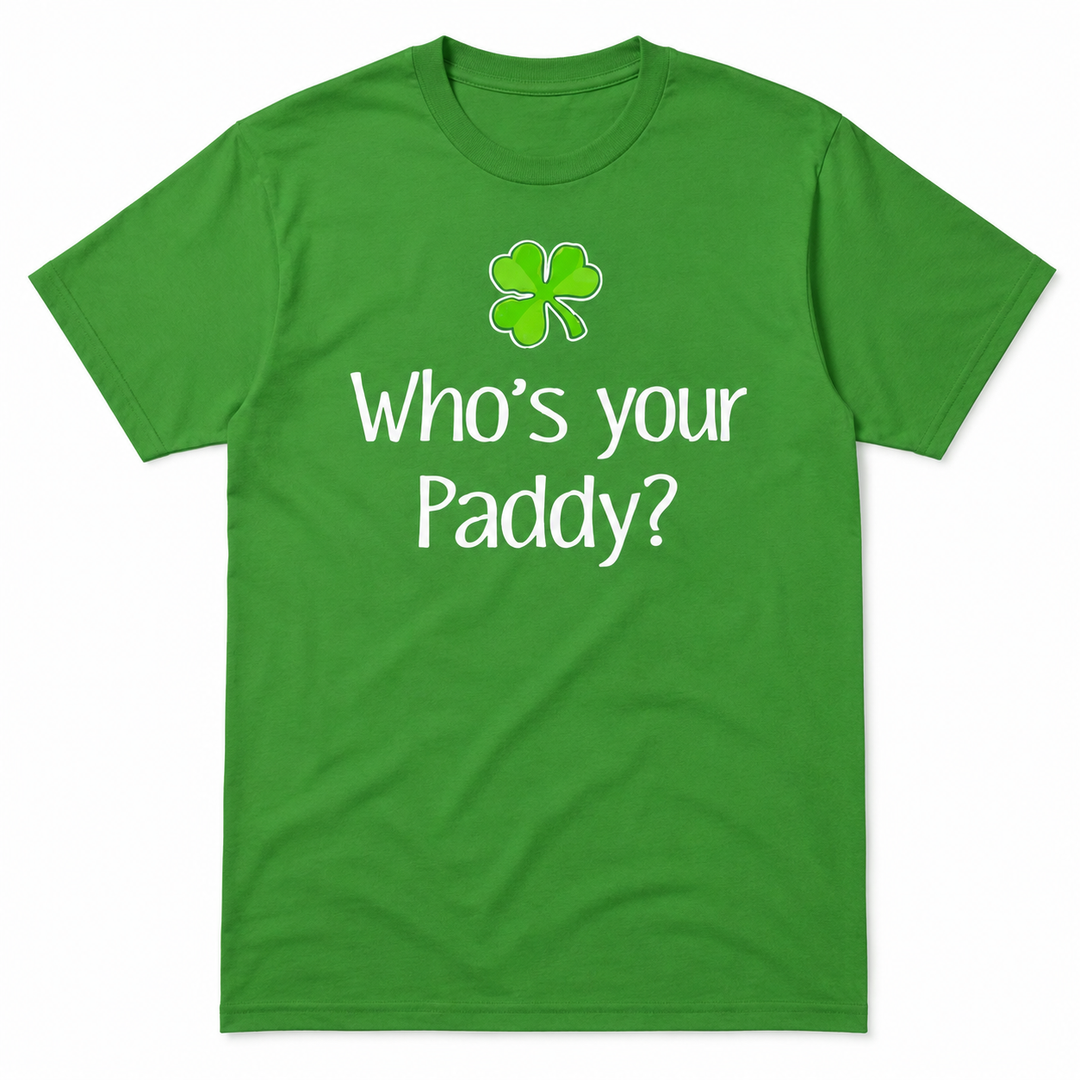 Funny Irish Who's Your Paddy St Patricks Gift T-Shirt, Large