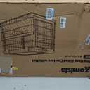 ZOMISIA Collapsible Dog Crate with Bed Mat, 36'' Foldable Dog Kennel for Large Dogs, Tool-Free Portable Cage with 2 Rolling Wheels & Handles, Pet Carrier for Indoor Outdoor