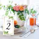 Yalikop Acrylic Place Card Holders 1.2 Inch Name Card Holder Stands Clear Table Number Stands Wedding Sign Holders Display Stand for Table Wedding Photos Office Menu Meeting(100 Pieces)
