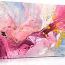 Abstract Canvas Wall Art for Living Room - Pink Wall Decor for Bedroom - Modern Wall Decor for Office Women Size 20" x 40"