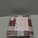 Comfort Spaces 100% Cotton Sheets Queen, Breathable, Naturally Cool Cotton Sheets,Cotton Bed Sheets with 14" Elastic Pocket Fits up to 16" Mattress, All Seasons Sheet Set, Scottish Plaid Red 4 Piece