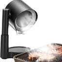 Portable Range Hood, Portable Kitchen Exhaust Fan with 3 Speeds, Triple Filter Polymer, Detachable Aluminum Filter, Low Noise, Oil Collection Cup, Kitchen Smoke Extractor for Indoor BBQ, Hot Pot, RV