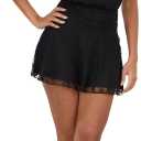 Forever 21 Women's Halter Neck Mini Lace Dress with Pleating at Waist, Black, L
