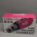 ThinkLearn Car Cleaning Kit, Car Vacuum Detailing Kit Interior with High Power Handheld Vacuum, Including 7Pcs Detailing Brush Set, Windshield Cleaner, Pink Car Accessories for Women