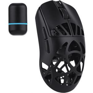 EPOMAKER Carbon X Wireless Gaming Mouse, 400 to 30,000 DPI Adjustable, PAW3950 Sensor, 50g Lightweight, Carbon Fiber Shell, 2.4G/BT/USB-C Rechargeable Wireless Mouse for PC/Mac/Linux (Black)