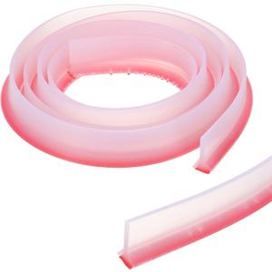PATIKIL 118 Inch Collapsible Shower Threshold Water Dam Guard, Shower Stopper Barrier Self Adhesive Sink Splash Guards for Frameless Shower Door Bottom, Clear (1.2"Wx0.6"T)