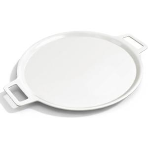 16" 3-Layer Hybrid Pizza Steel for Fast & Even Heating, Ceramic Nonstick Smooth Pizza Pan, Oven Baking Steel for Pizzas Up to 14", 304 Stainless Steel + Aluminum Core + 403 Stainless Steel, Non-etched, Extra Large