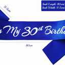 3 x It's My 30th Birthday Sash, Royal Blue Birthday Sash for 30th Bday Party Supplies, Gifts for Women or Men Bday Party Favors