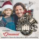 2 x Mechanic Ornament 2025 - Mechanic Christmas Ornaments, Car Christmas Ornament, Gifts for Mechanics, Men, Husband - Wooden Tool Ornaments for Xmas Decorations