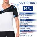 Shoulder Brace - Shoulder Compression Sleeve Immobilizer & Support Wrap for Torn Rotator Cuff, Glenoid Labrum Tear, Dislocated AC Joint, Tendonitis, Bursitis, Subluxation